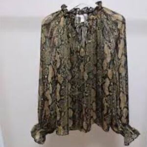 Elegant Snake Print Blouse
